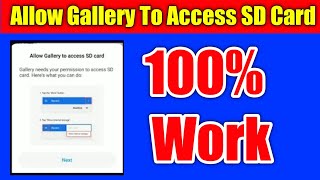 Allow Gallery To Access SD Card  SD Card Permission Solve  Allow Gallery To Access sd Card Redmi 8 [upl. by Natye]