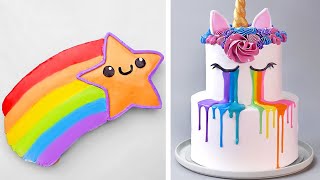 Amazing Unicorn Cake Decorating Ideas  Most Beautiful Rainbow Cake Tutorials  Perfect Cake [upl. by Idalla]