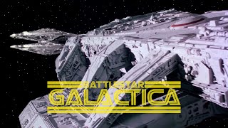 Galactica vs Cylon Basestar Battle  Battlestar Galactica 1978 4K [upl. by Anires]