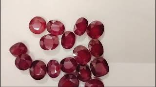 glass field ruby Ovals cut loose Gemstone for jewellery [upl. by Anairt]