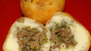 Rellenos de Papa Recipe  Puerto Rican Stuffed Potatoes [upl. by Serra]