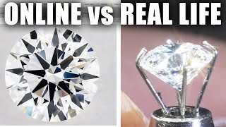 Online Diamond In Real Life Shopping James Allen Engagement Ring Website VS Reality [upl. by Eilyw]