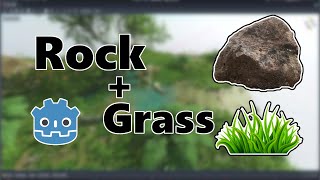 How to create grass  stone and flower in Godot [upl. by Annelak]