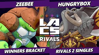 LACS Rivals  ZeeBee Kragg Vs Hungrybox Loxodont Rivals of Aether 2  RoA2 [upl. by Sinnaiy]