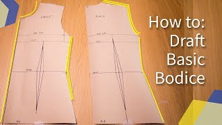 DETAILED HOW TO MAKE BASIC BODICE BLOCK PATTERN  KIM DAVE [upl. by Ahsap]