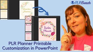 Customizing a PLR Planner Printable Template in PowerPoint  PowerPoint Tips and Tricks [upl. by Odanref]