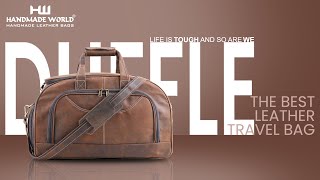 The Rustic Roamer Leather Duffle Bag By Handmade World  Travel Bag  Wanderer  GYM Bag [upl. by Eidak86]