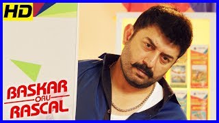 Bhaskar Oru Rascal Scenes  Title Credits  Arvind Swamy intro  Soori Comedy  Master Raghavan [upl. by Haldane]