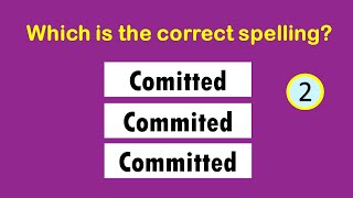 20 Most Commonly Misspelled Words in English  Spelling Test 2 [upl. by Helbonnas]