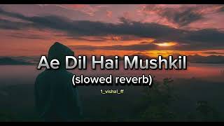 Ae Dil Hai Mushkil 🥀❤️‍🩹 slowedreverb tseries [upl. by Aztilem]