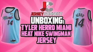 UNBOXING Tyler Herro Miami Heat Nike Swingman Jersey City Edition [upl. by Oer]