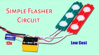 Simple LED Flasher Circuit Using Relay [upl. by Terzas13]