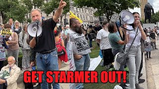 Get Starmer Out Brave Crowds Protest Outside Parliament [upl. by Vern150]