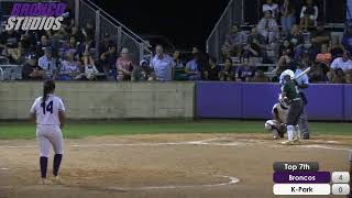 Dayton Lady Bronco Softball vs Kingwood Park Varsity  Home [upl. by Yeliah]