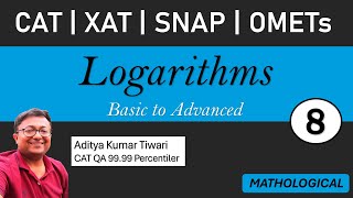 Logarithms 8  Logarithms  CAT 2024 QUANT  Algebra  Quantitative Aptitude [upl. by Ytte]