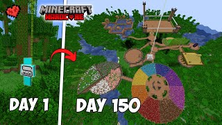 I Survived 150 Days in Jungle Only World in Minecraft Hardcore [upl. by Yrek993]