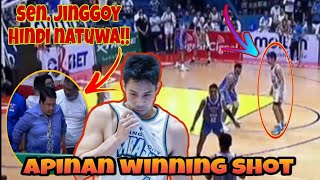 MPBL 2022 Sen Jinggoy Estrada Hindi natuwa  Jeckster Apinan winning shot  Batangas vs San Juan [upl. by Anhsirk983]