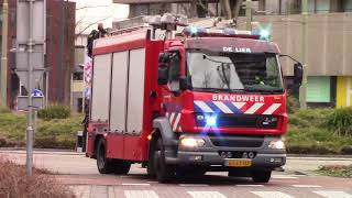 Prio 1 Brandweer De Lier HV 156970 amp Officier van Dienst 159591 Gasontsnapping Delft [upl. by Adiuqal141]