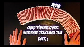 Make Their Card Turn Over Without TOUCHING The Deck Card Trick Performance And Tutorial [upl. by Hazmah852]