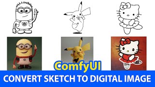 ComfyUI Basic  Easily Convert Sketch to Digital Image [upl. by Hserus]