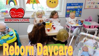 Reborn Daycare Center Tour and Snack time Routine at the reborn daycare  Reborn Love [upl. by Kremer223]