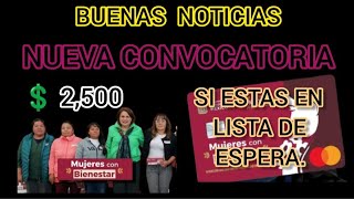 BUENAS NOTICIAS HABRA CONVOCATORIA PARA LAS MUJERES DE LISTA DE ESPERA 🧐💲💳📱 [upl. by Letnohs947]