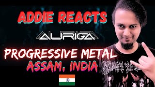 RAJ KASHYAP  AURIGA REACTION  Metal Guitarist from Assam  Addie Reacts [upl. by Sihtnyc]