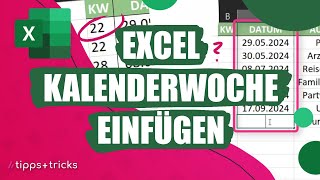 Excel Kalenderwoche einfügen – so klappts [upl. by Alaekim42]