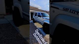 OverStoked Overlanding Rig Jeep Liberty gets Lift Wheels Tires  short [upl. by Ahsilahs]