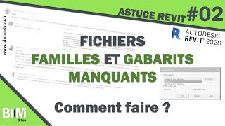 Fichiers Familles et Gabarits Revit manquants  Voici comment faire   REVIT 2021  BIMampYou [upl. by Inoj]