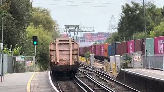 66724 with 6V01 speeding through Redbridge with a single Wagon from MOD Marchwood [upl. by Brenza126]