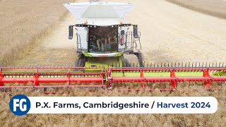 Harvest 2024  PX Farms in Cambridgeshire feat Claas Combines [upl. by Ayerdna820]