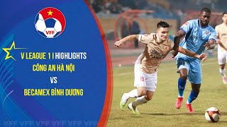 Highlights I CÔNG AN HÀ NỘI vs BECAMEX BÌNH DƯƠNG Quang Hải ghi bàn giúp chủ nhà lọt top 4 [upl. by Lolande82]