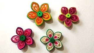 How To Make Beautiful Flower Using Paper Art Quilling [upl. by Nedry]