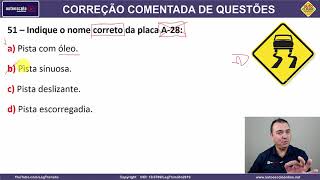 51  QUESTÃO DETRAN COMENTADA [upl. by Lleinad]