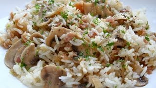 Arroz con champiñones y bacon [upl. by Adalai852]