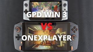 GPD Win 3 vs ONEXPLAYER 1S compared  Overview benchmarks and performance on the handheld gaming PC [upl. by Enitram]