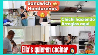 Sandwich hondureñosy Ella’s cocinan asi 🫣arreglando el garage [upl. by Vida]