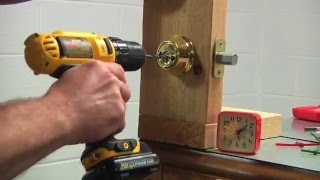 Lock Strength Test  Drill Out Kwikset Deadbolt Lock BHMA Grade 3  Time 1 min 33 secs [upl. by Giraldo]