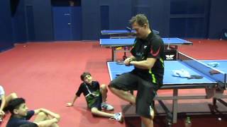 Jarek Kolodziejczyk with mental exercises  ITTF World Hopes Week amp Challenge 2013 [upl. by Ynnol]