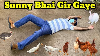 My 45th Vlog  Sunny bhai bury tarhan gir pary Sunny Bhai Fell on ground while hitting Shahid Bhai [upl. by Sioled347]