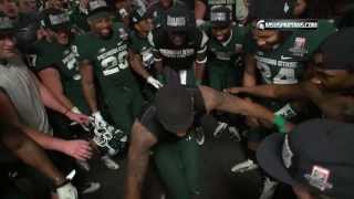 MSU Football Rose Bowl Post Game Locker Room Celebration [upl. by Drews457]