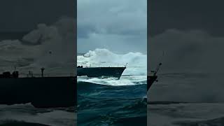 How Can a Warship Navigate Such Extreme Waves scaryocean giantwaves ships [upl. by Tifanie]