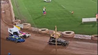 Odsal stadium Brisca F2 stockcars heat 1 91124 [upl. by Ennalorac]