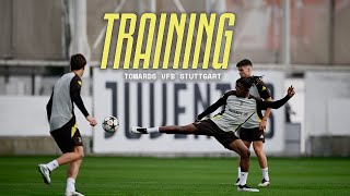 Juventus Training Ahead Of Champions League  Eyes on VfB Stuttgart [upl. by Nasar]