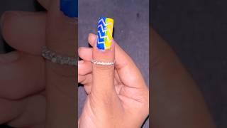 Easy nail art design with sticker 💅✨💖nailartdesigns youtubeshorts trending explorepage diy [upl. by Yekcim]