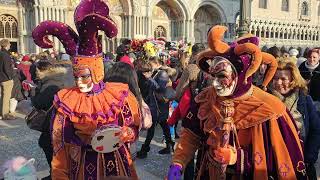 8K Walking in Venice 2023 Carnival  St Marks Square  Italy [upl. by Ness]