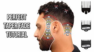 PERFECT Taper Fade Tutorial  STEP BY STEP BARBER TUTORIAL [upl. by Seavir]