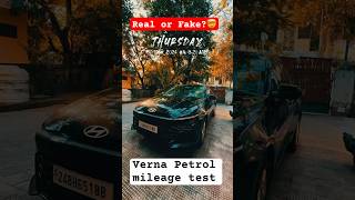 Verna 2023 Petrol Mileage Test ⛽️🤯Shockingvernaindiahyundaivernamileagevernamileageshocking [upl. by Swisher]