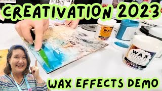 Creativation 2023  Wax Effects Demo  DecoArt [upl. by Ranit]